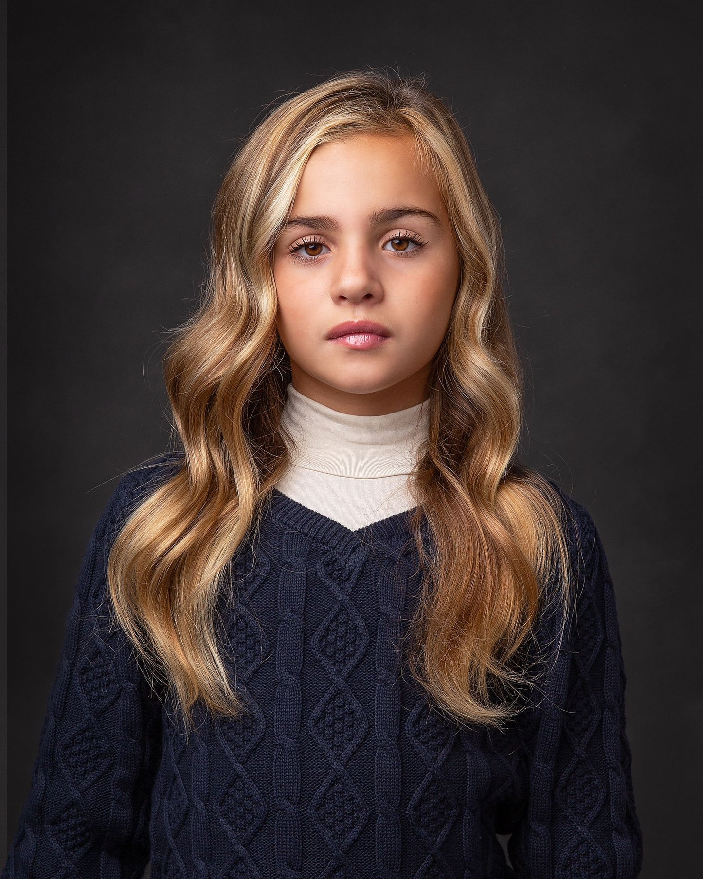 Navy girl knit sweater