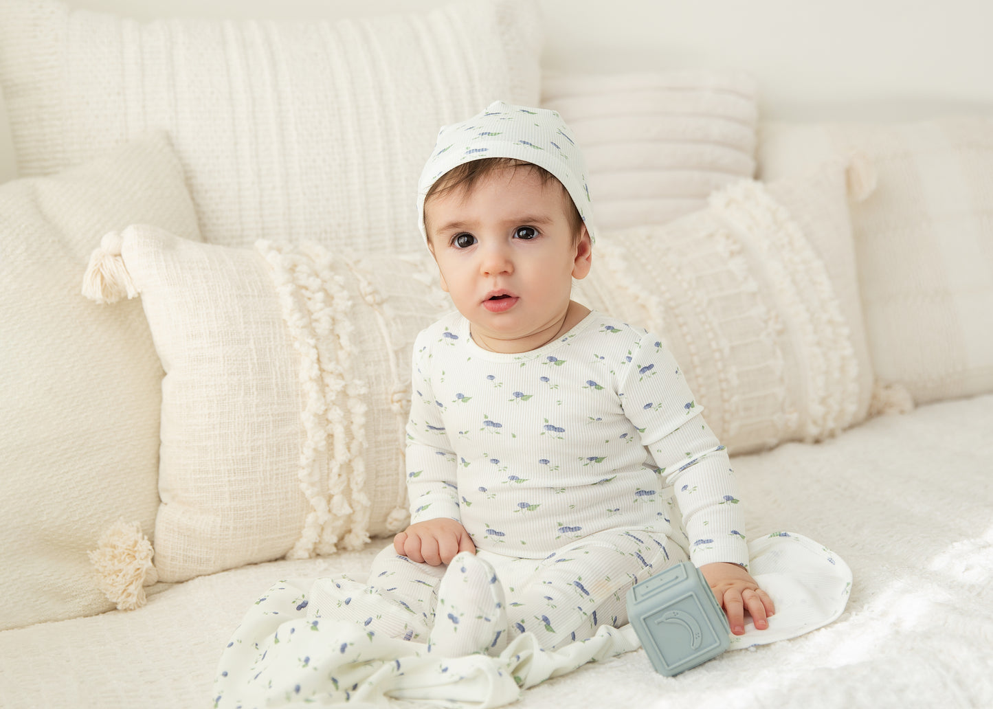 Blueberry Stretchie Layette Set Boy