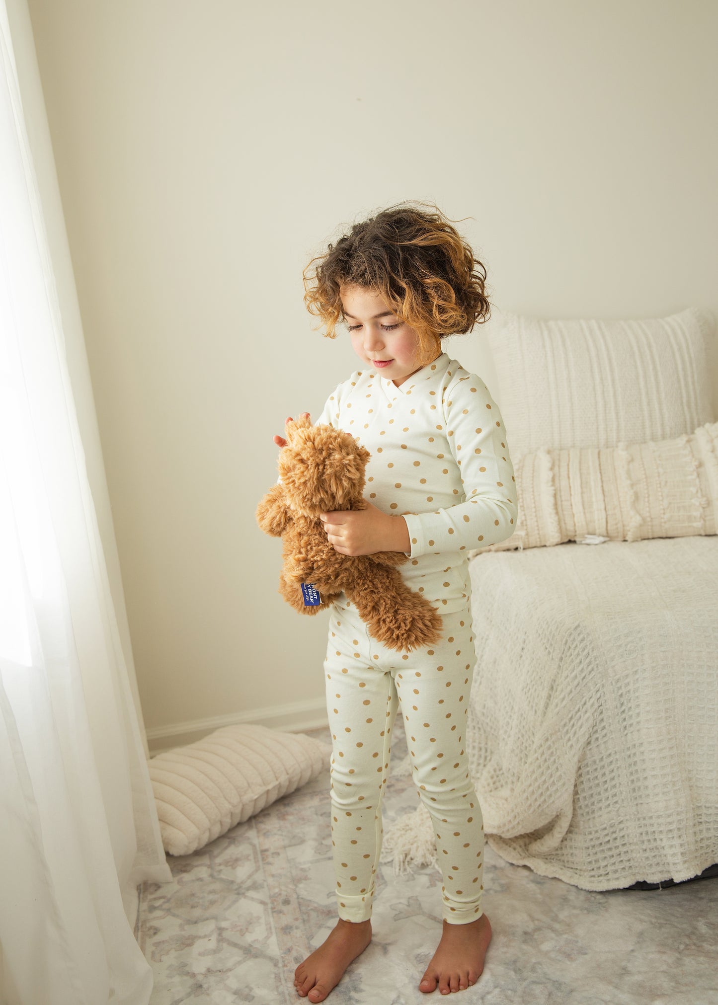 Gold polka dots pajamas