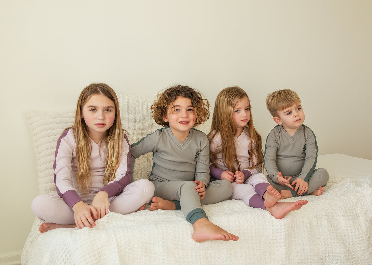 Sage Green Ribbed Lightning pajamas