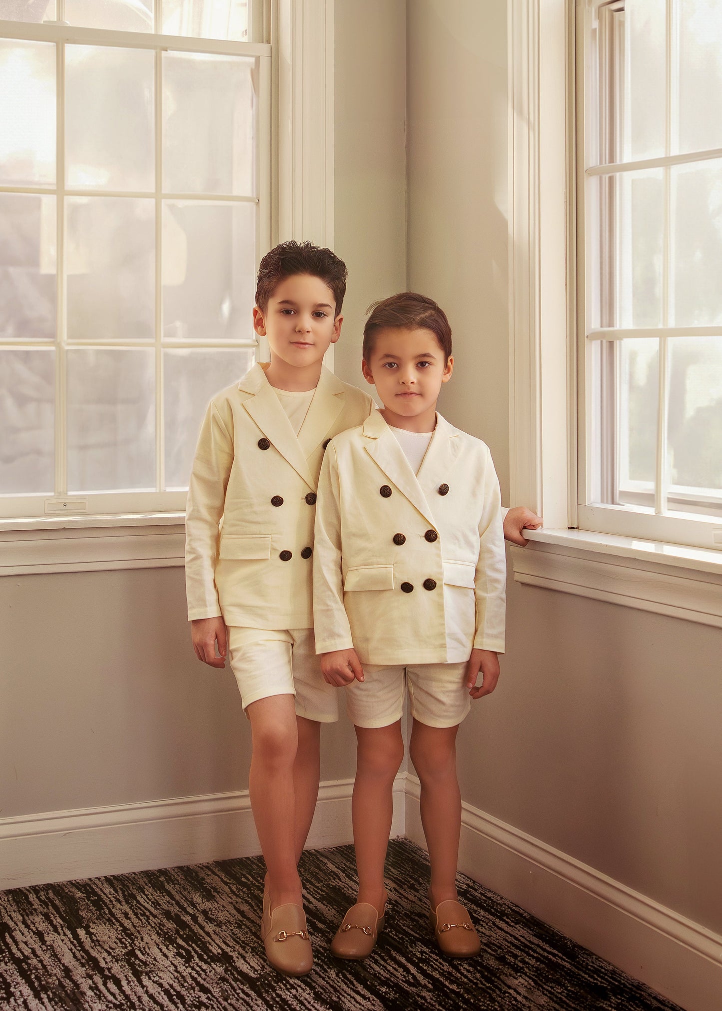 Cream Linen Shorts