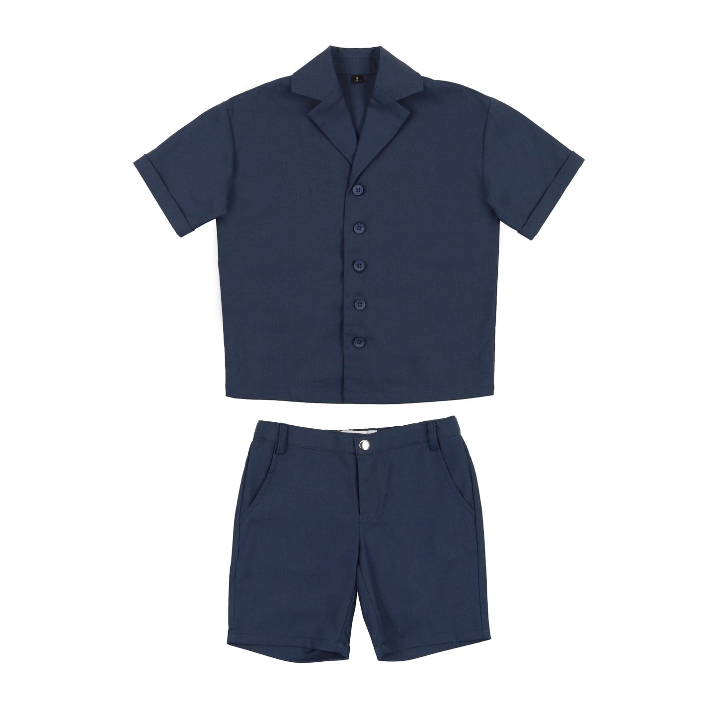 Rich Navy Blue Linen Shirt