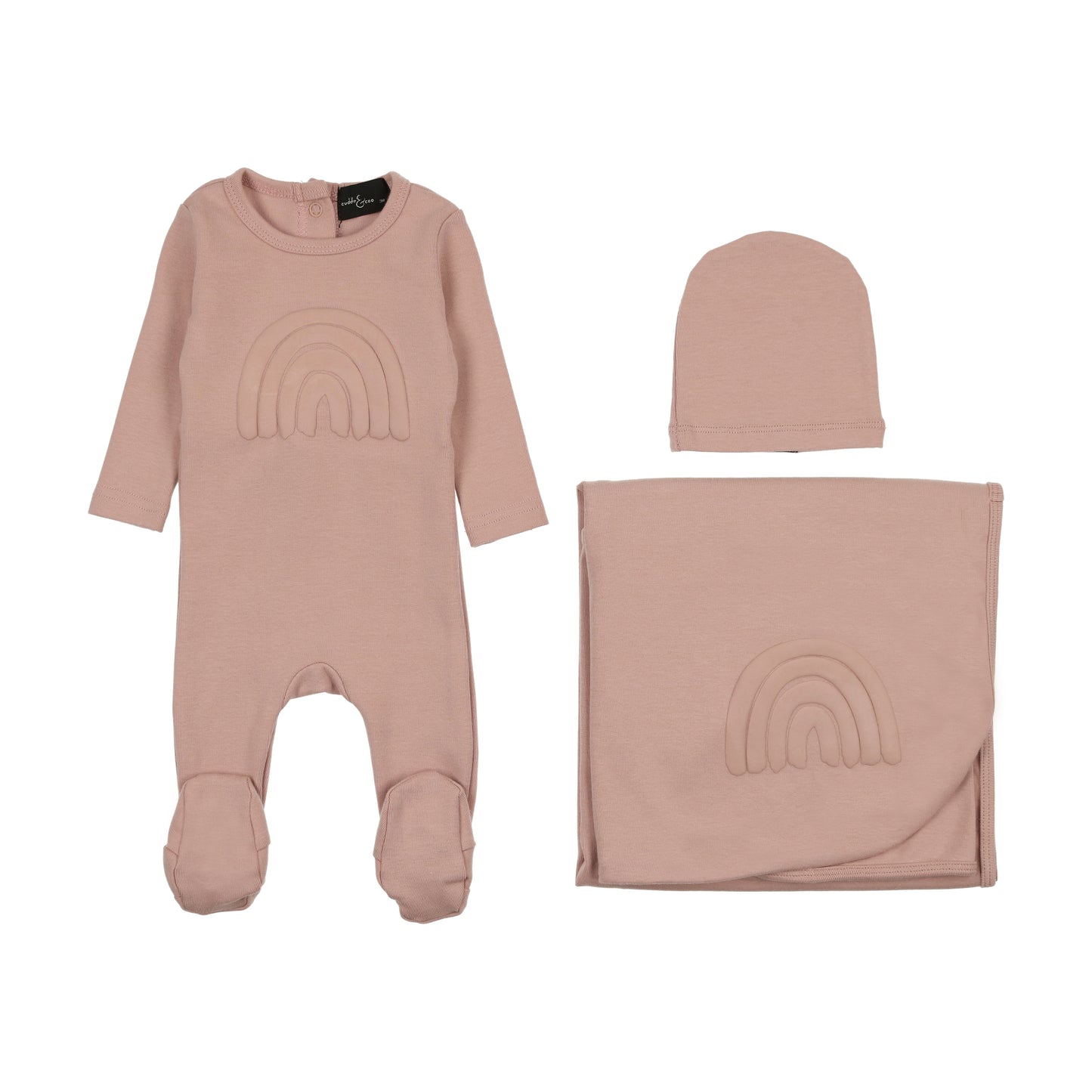 Puff rainbow Nude Pink hat