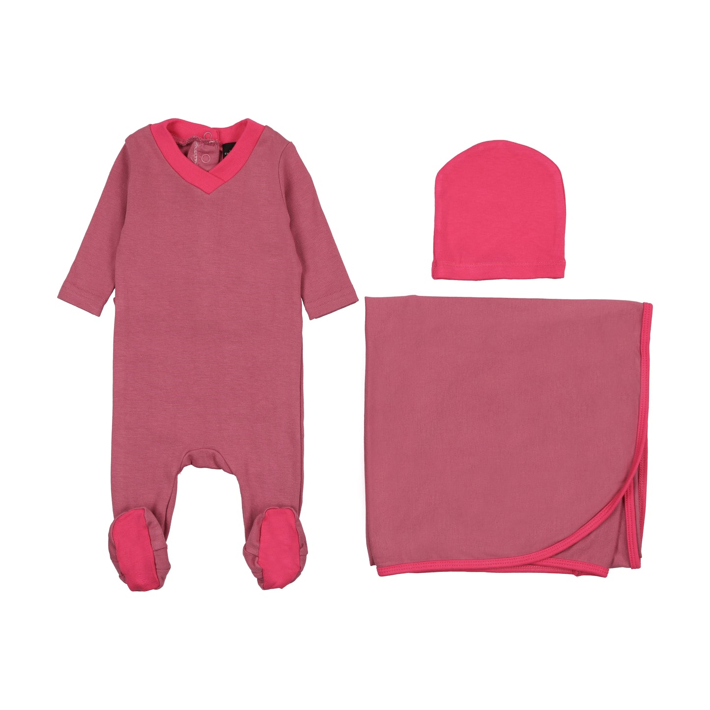 Hot pink V neck blanket