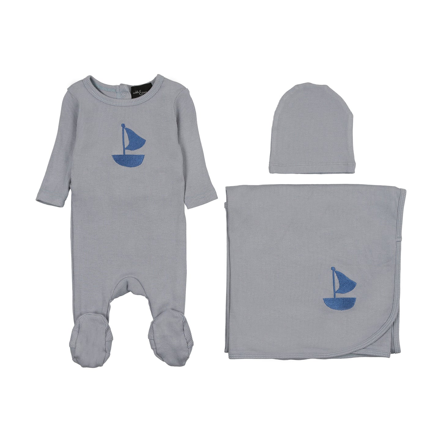 Sailboat Ribbed blanket