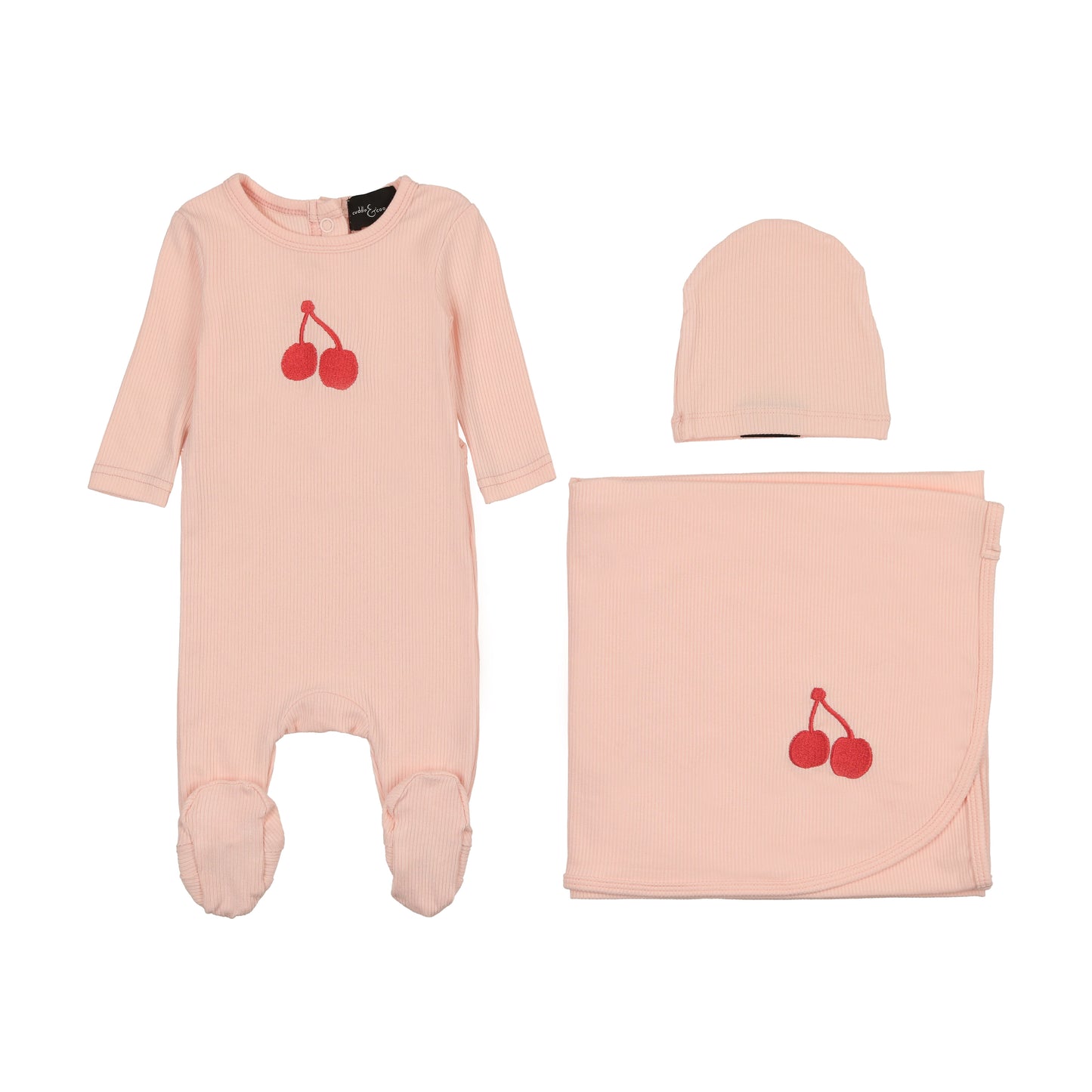 Cherry ribbed Balnket