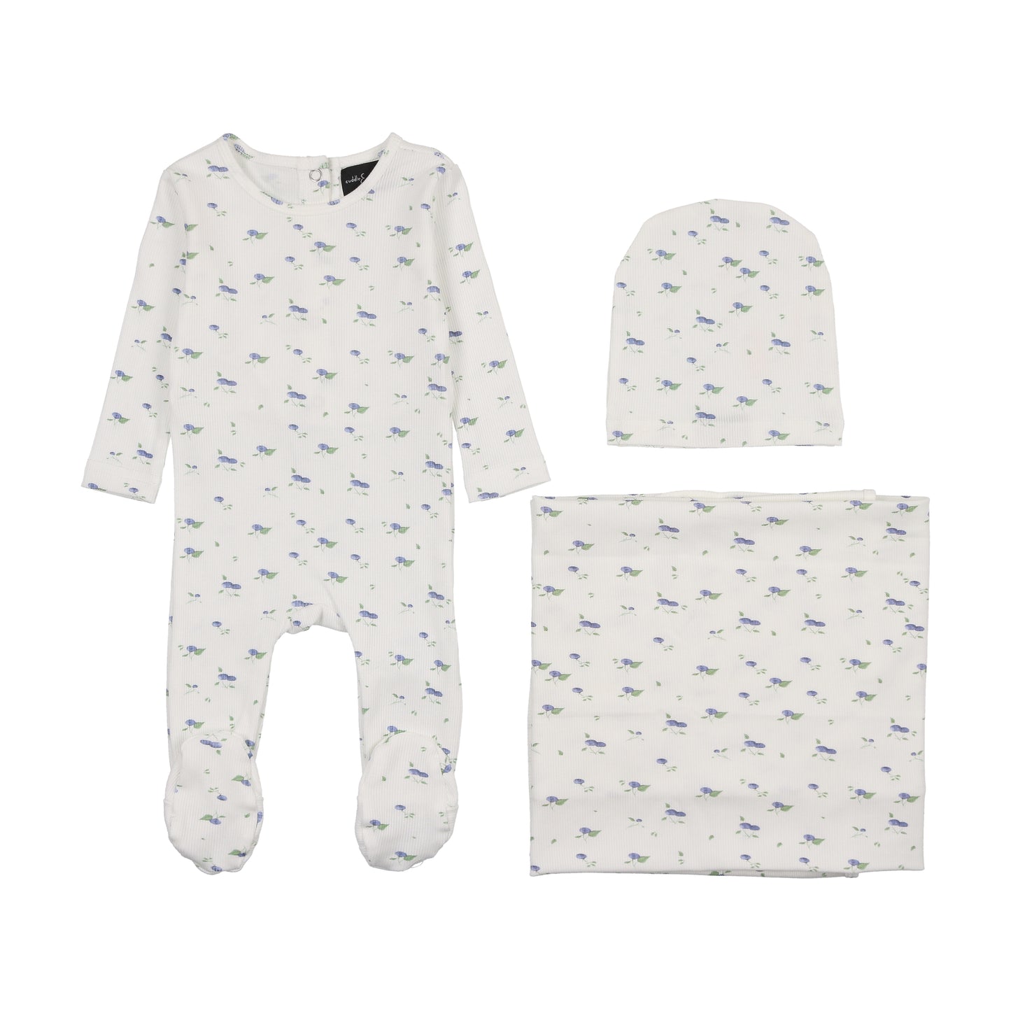 Blueberry Stretchie Layette Set Boy