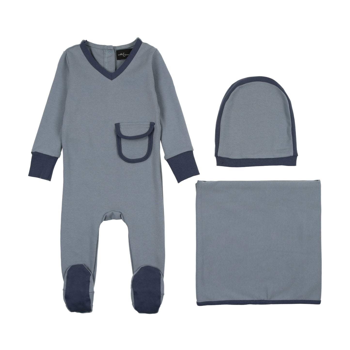 Blue mini Pocket Layette Set Boy