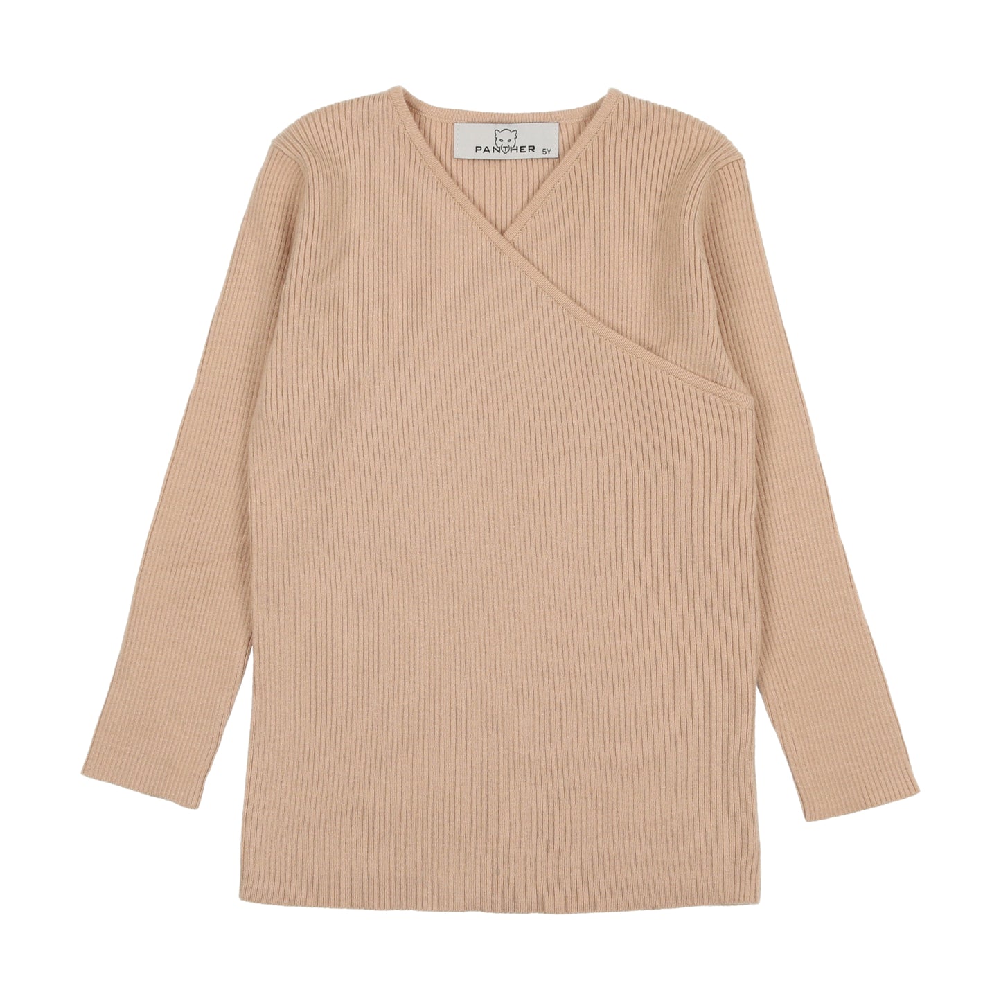 Tan Knit Wrap Top