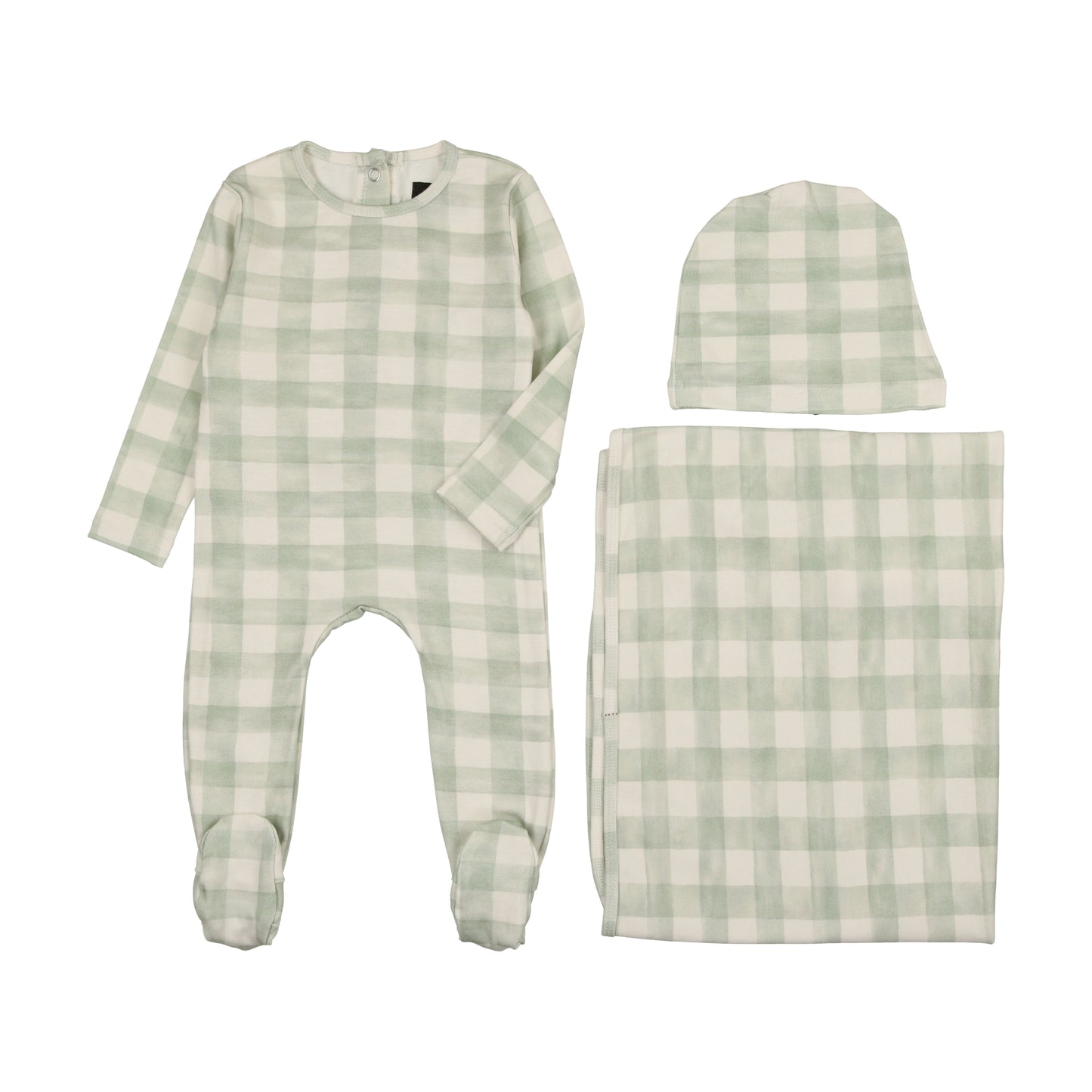Mint Checked Blanket