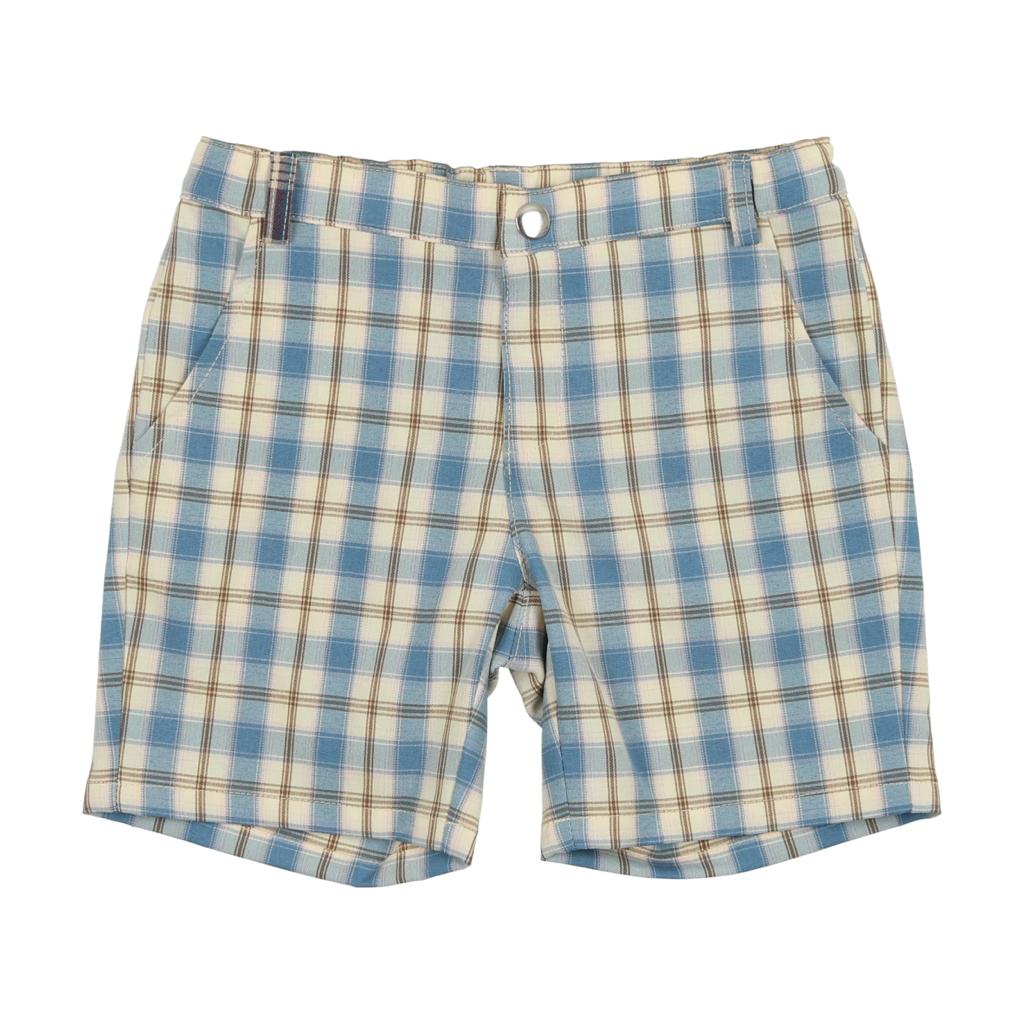 Indigo Plaid Shorts