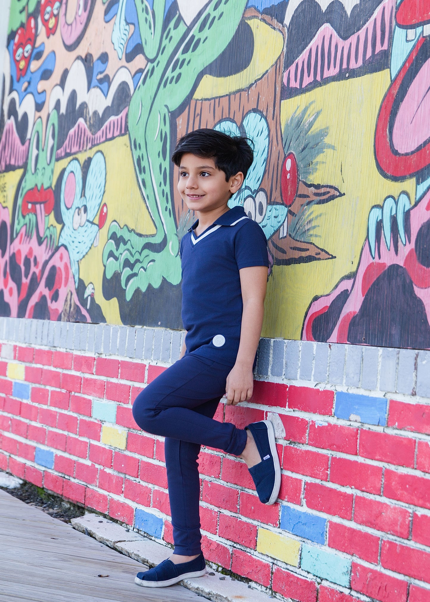 Polo Navy V neck