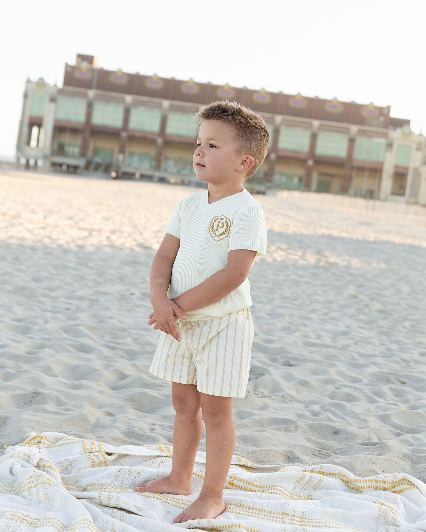 Butter yellow Printed shorts