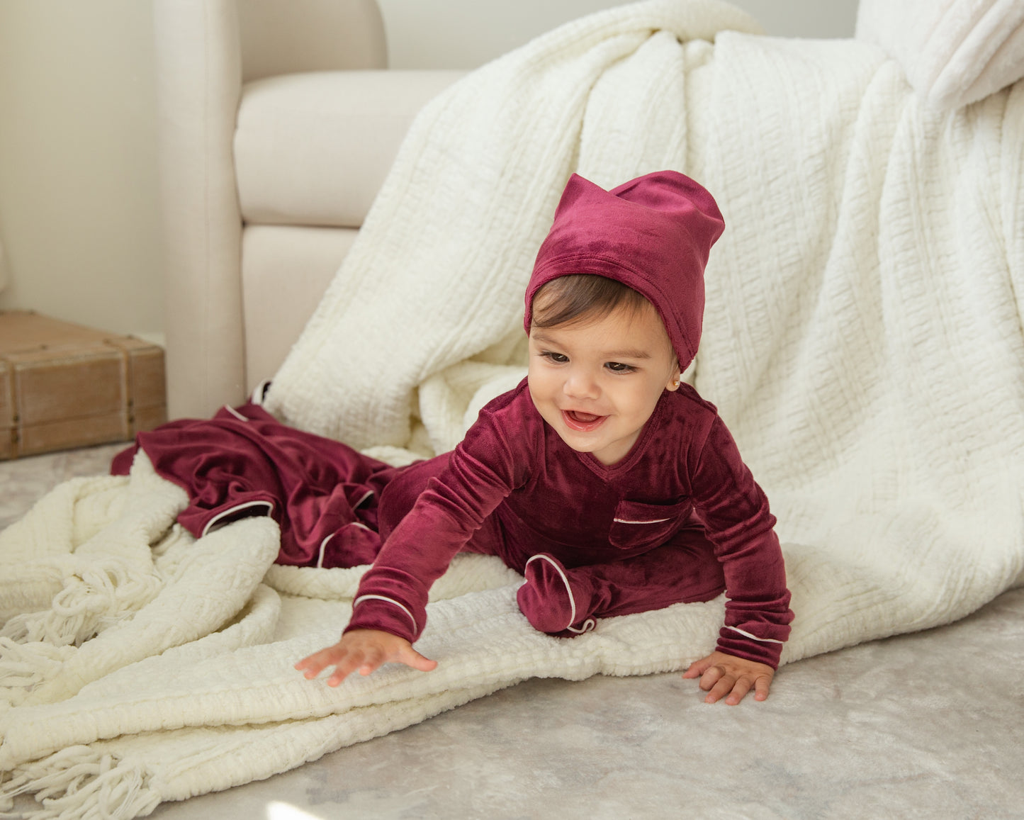 Merlot Velour Stretchie