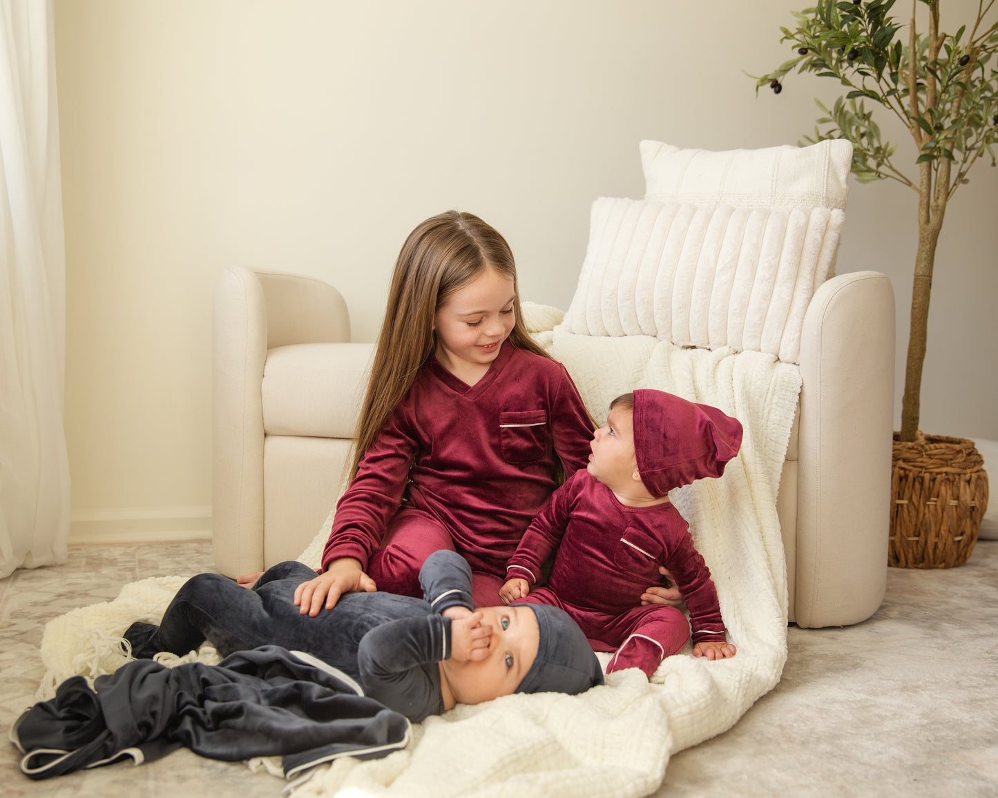 Merlot Velour Pajamas