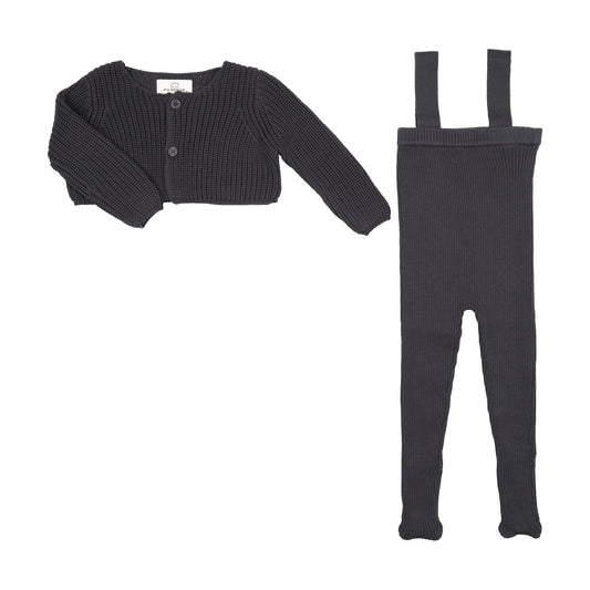 Slate Knit Overalls