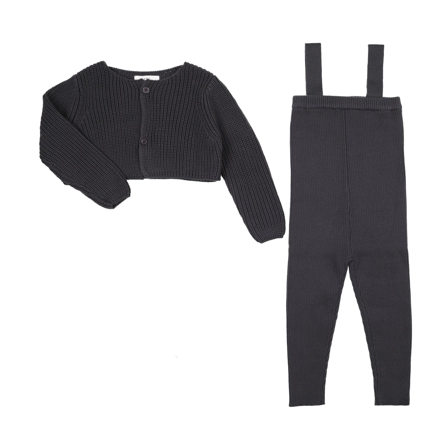 Slate Knit Overalls