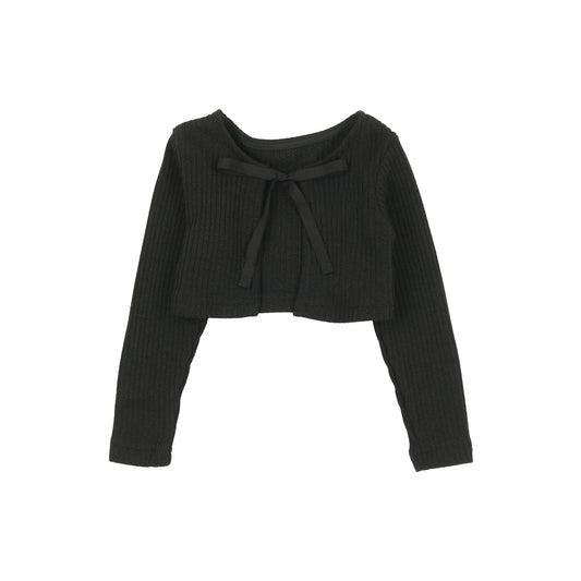 Black knit cardigan