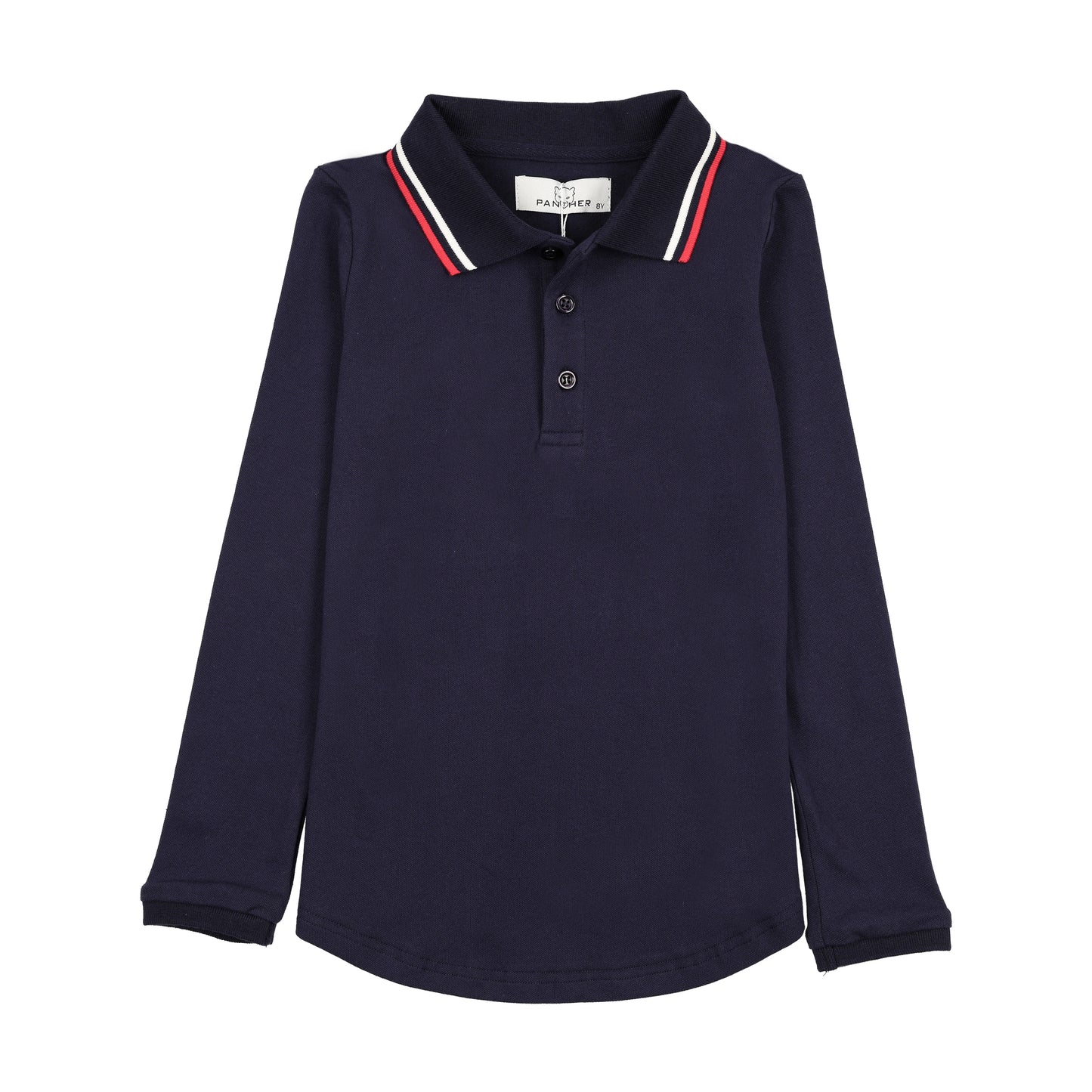 Navy Polo Red/white stripe