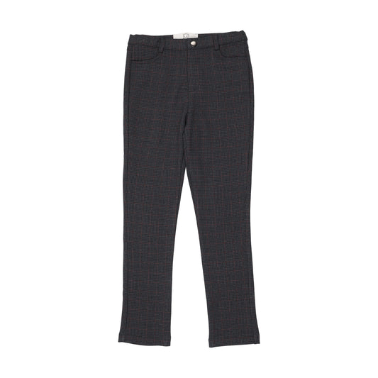 Slate Micro Plaid Pants
