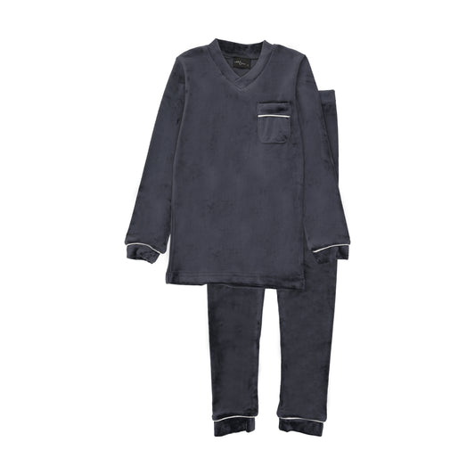 Navy Velour Pajamas