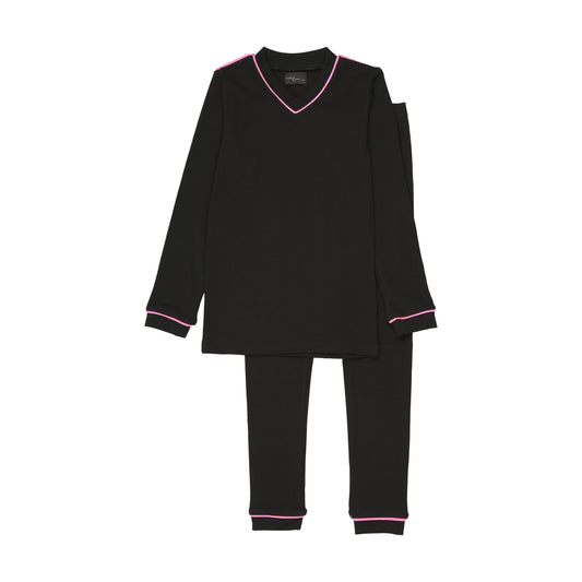 Neon Pink Trim Pajamas