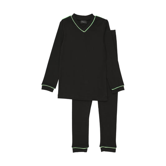 Neon Green Trim Pajamas