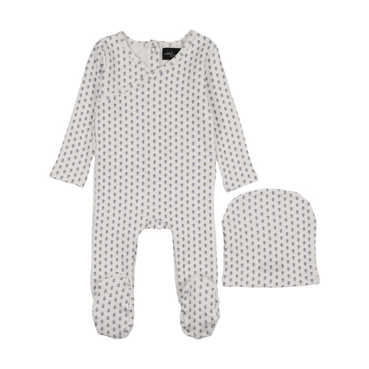 Navy Little pine Stretchie