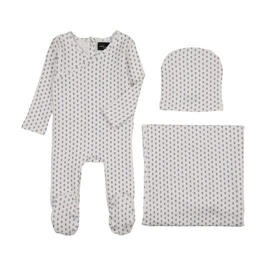 Navy Little pine Blanket