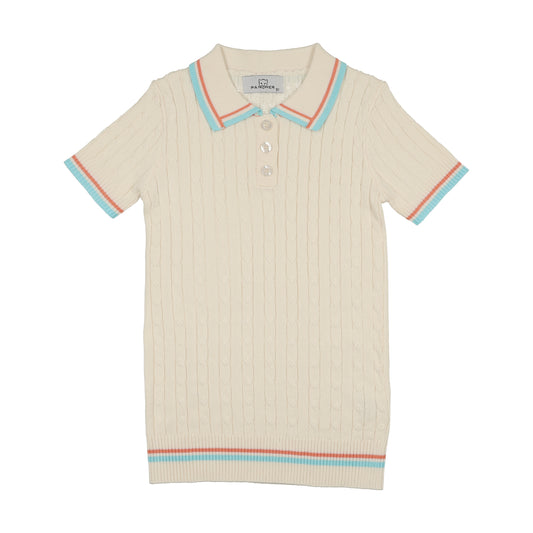 Cream Cable Knit Top