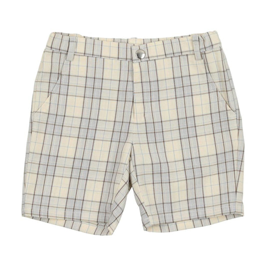 Light Blue Plaid Shorts