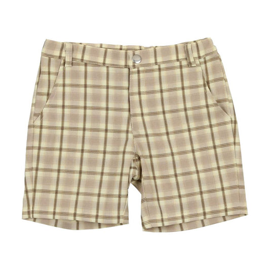 Taupe Plaid Shorts